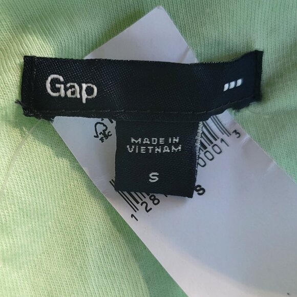 NWT GAP Green Aztec Print One Shoulder Jersey Dress Small S Drawstring - Picture 4 of 4